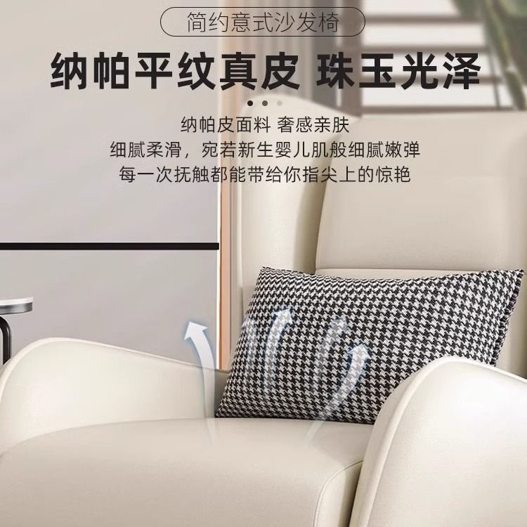北欧懒人小沙发网红单人皮沙发轻奢沙发小户型客厅家用高级休闲椅|undefined