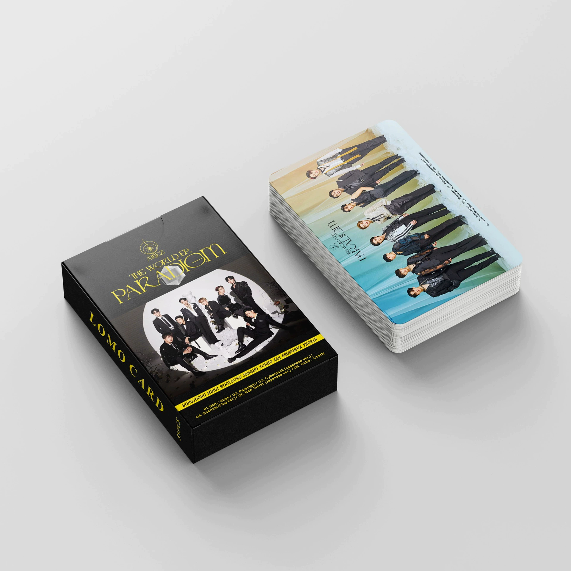 55 запасов 55 Южная Корея ATeez Новый специальный ATeez Paradigm Lomo Lomo Маленькая карточка Почтовая открытка