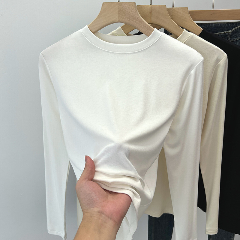 Black bottoming shirt Women's inner wear autumn and winter 2023 new long-sleeved T-shirt Slim fashion knitted thread top spring and autumn