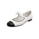 Cowhide 2025 Early Spring New Style Chanel Style Round Bow Flat Ballet Shoes Women's Genuine Leather Mary Jane