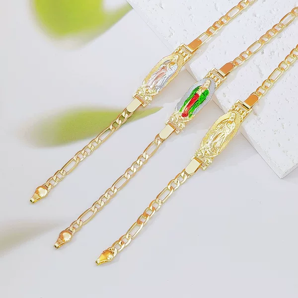 Cross-Border Trendy Amazon Two-Tone Vintage Maria Portrait Bracelet, Niche Jewelry, Light Luxury, Niche Style