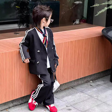 溯源2024年秋季儿童西服套装中小童百搭休闲组合韩版西装外套韩风