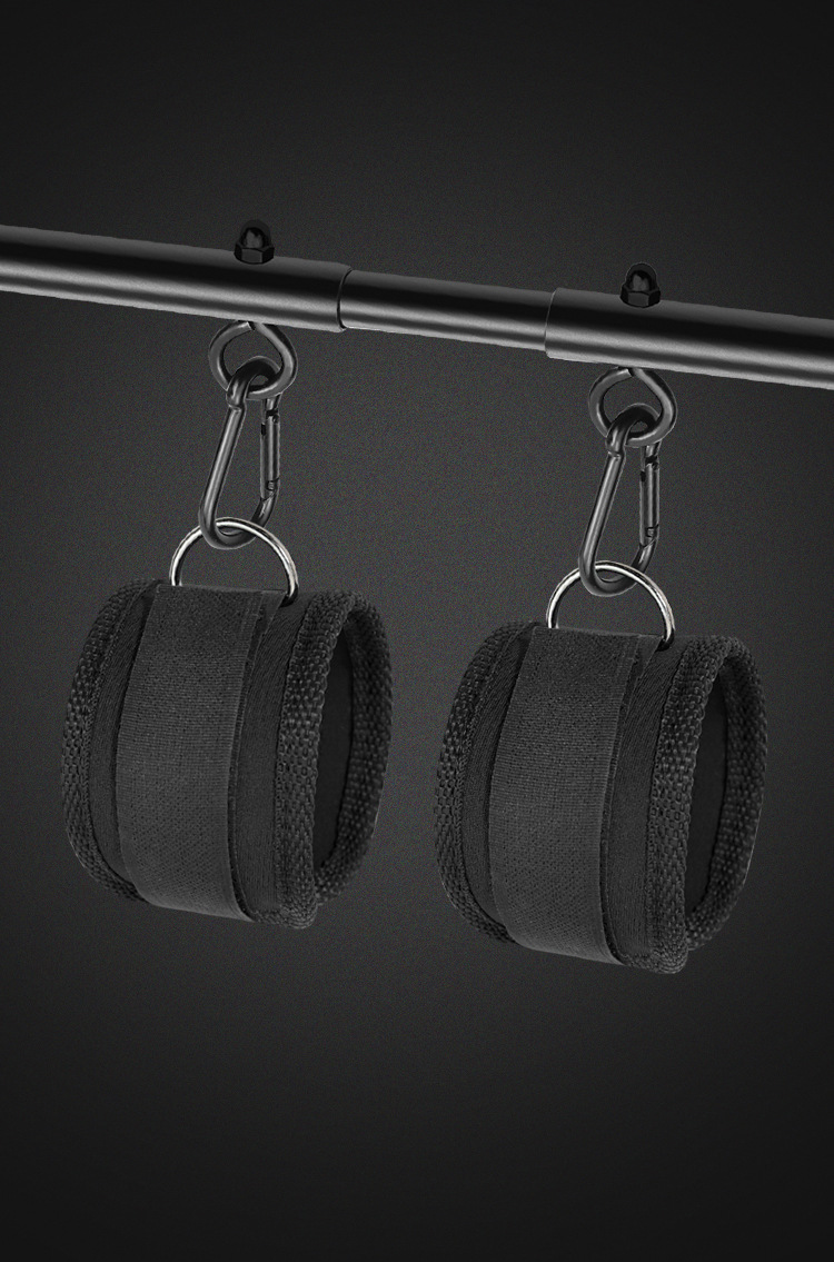 Jiuai SM Steel Restraint Bar for Couples, Black Metal Bondage Spreader Rod — detail image 13
