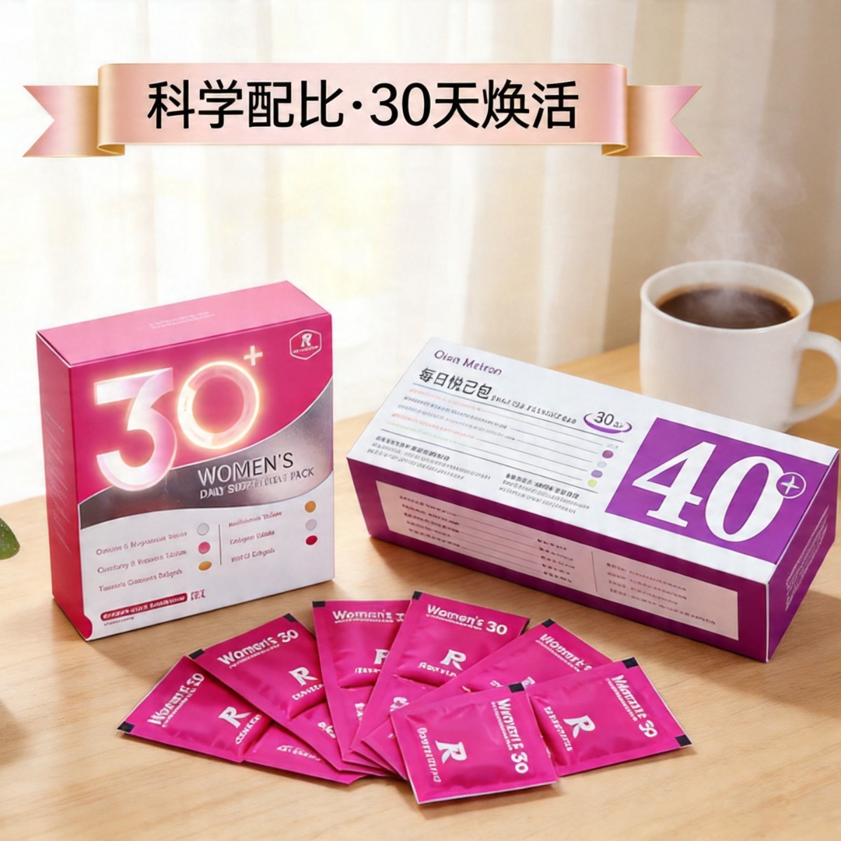分龄分性每日营养包 OEM  20-60 男 / 女复合维生素健康包OEM贴牌