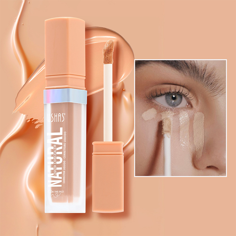 USHAS European and American Cross-border spot corrector base líquida para cubrir las ojeras y las marcas de acné, impermeable y sin maquillaje UC008A B
