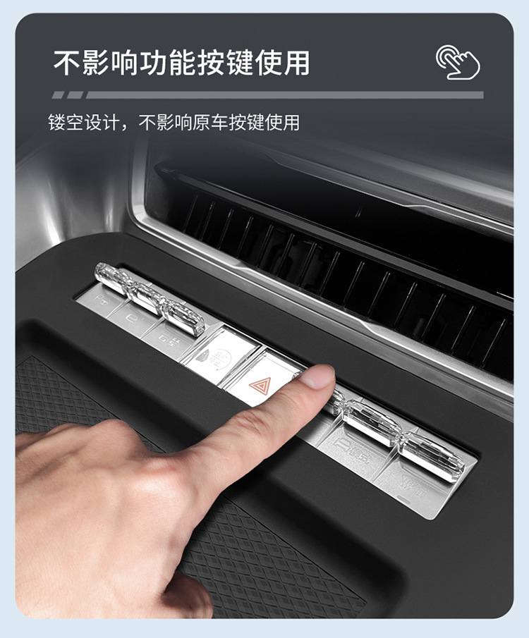 Suitable for 25-26 Models of Denza N9 Central Control Wireless Charging Silicone Anti-Slip Mat to Protect the Car, Special Accessories for Modification