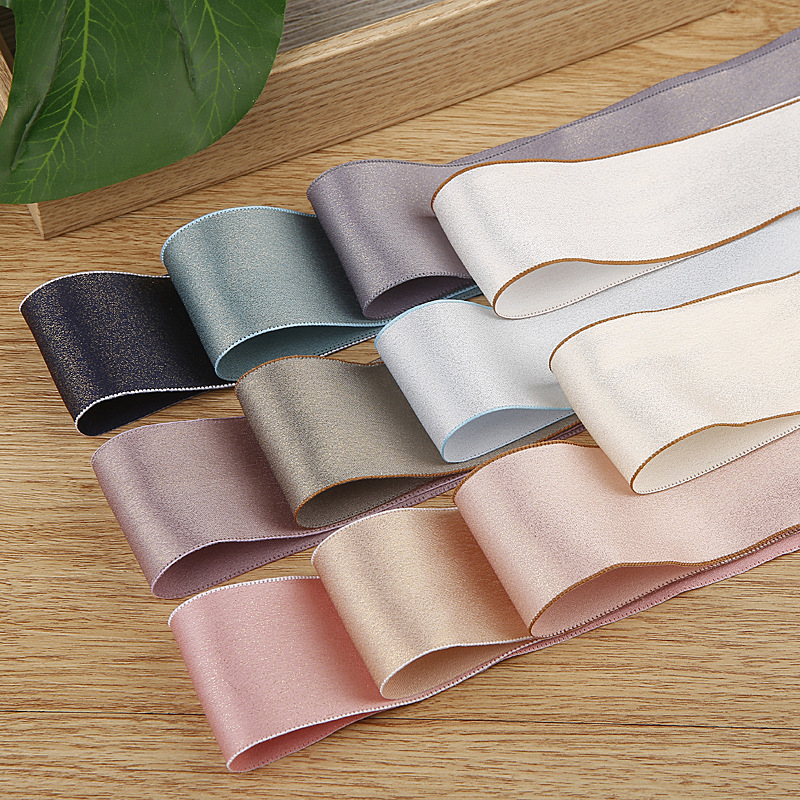 金银葱涤纶缎带 蝴蝶结发饰材料服装鞋花草帽辅料亮丝彩边织带