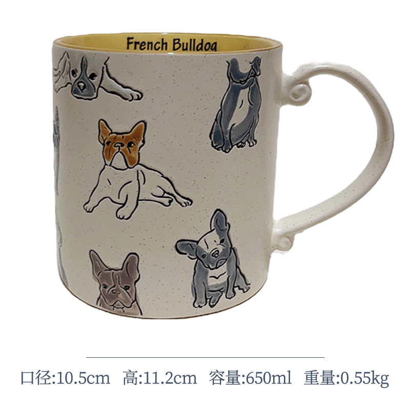 Cerámica bajo vidriado pintado a mano linda taza de gato taza de agua taza de desayuno taza de avena pareja micro pomelo