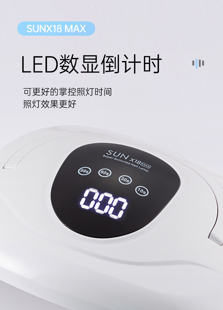 Rotlicht SUNX18 Dual-Hand Nagelmaschine Phototherapie-Lampe 320W High-Power schnelltrocknender Nagellack Klebstoff Nagelbackofen-Lampe