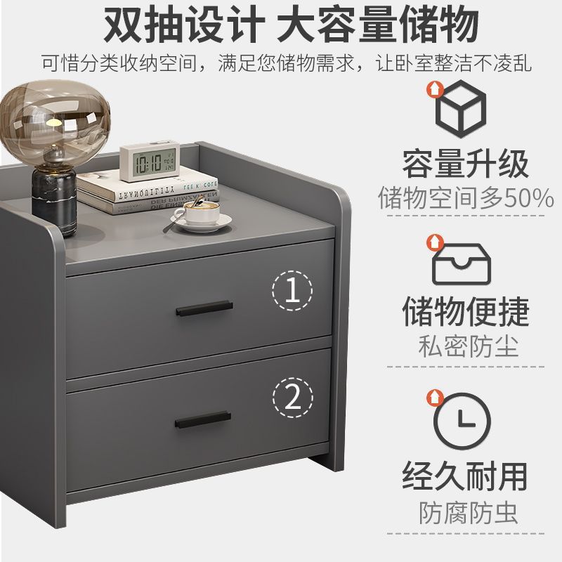 床头柜轻奢简约现代床边置物架意式储物柜小型ins风卧室收纳柜子|undefined