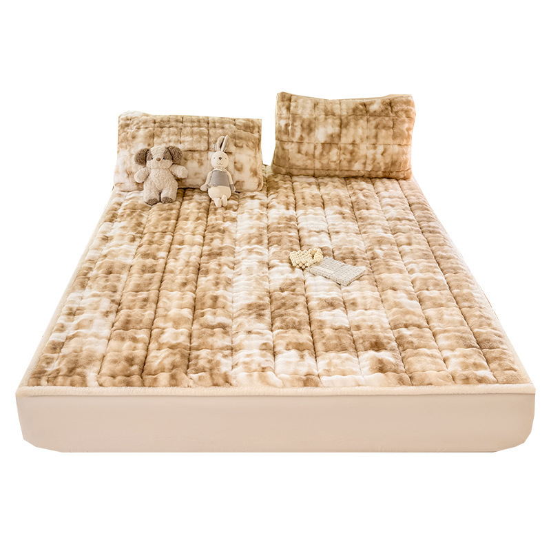 Colchón de leche colchón de terciopelo de invierno invierno estampado estampado hogar invierno grueso calentamiento dormitorio de estudiantes colchón de cama individual