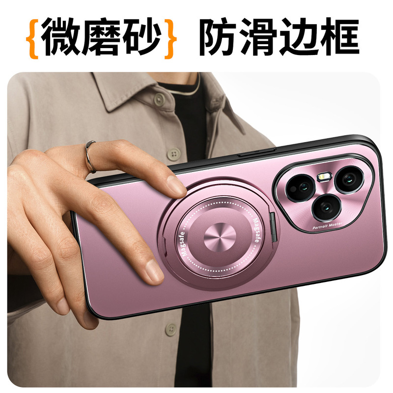 Honor 400 携帯電話ケースに適したスタンド保護カバー付き新しい落下防止つや消し Honor 400Pro ケース 5G ハード|undefined