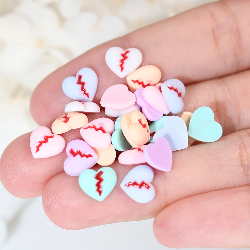 New Cyber Celebrant Cracked Love Nail Art Accessories Dopamine Frosted Luminous Heartbreak Peach Heart Resin Nail Accessories New Cyber Celebrant Cracked Love Nail Art Accessories Dopamine Frosted Luminous Heartbreak Peach Heart Resin Nail Accessories