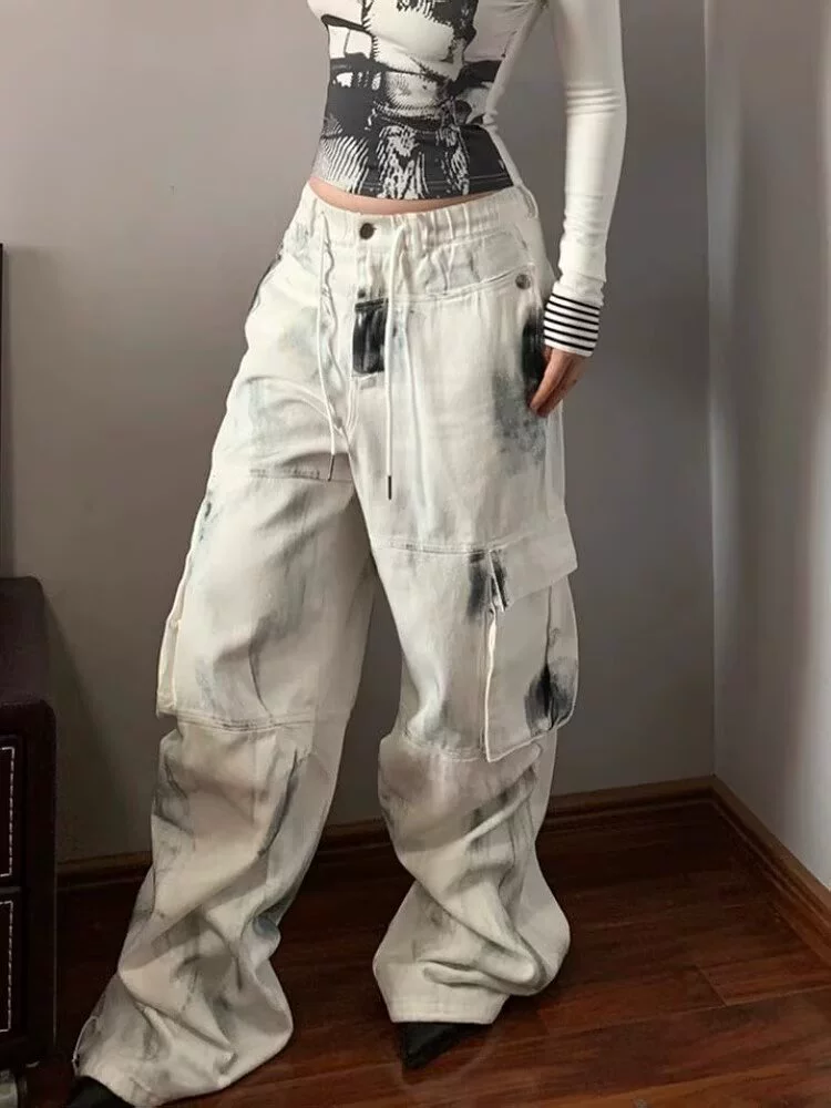 Повседневные брюки дизайна бренда Tide design для мужчин и женщин для отдыха, тренд сезона, свободный прямой крой