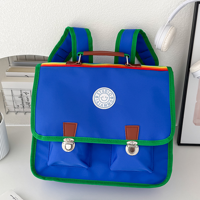 Mochila de estudiante de estilo universitario británico retro Mochila de gran capacidad para niños y niñas Mochila de viaje ligera nueva