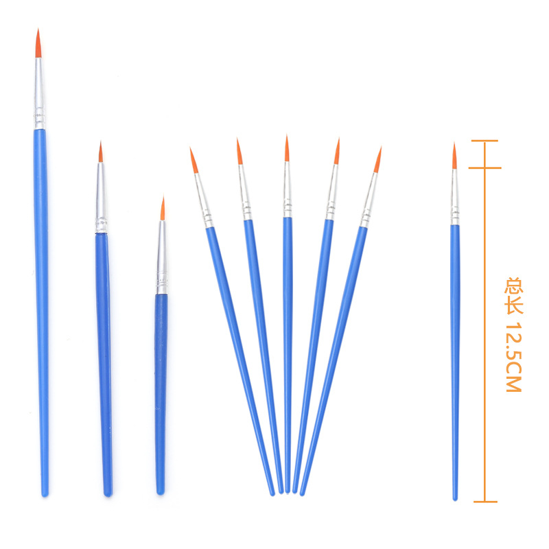 pincel de nylon azul pincel de yeso digital pincel de dibujo de muñeca pincel de pintura pincel de pintura pincel de galleta de arte