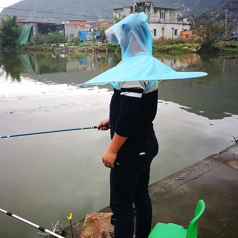 Men's Adult Head-Worn UFO Raincoat, Adult Umbrella Hat, Fishing Gear, Rain Gear, Cloak-Style Foldable Fishing Umbrella Hat Men's Adult Head-Worn UFO Raincoat, Adult Umbrella Hat, Fishing Gear, Rain Gear, Cloak-Style Foldable Fishing Umbrella Hat