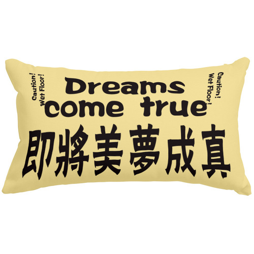 New national trend lumbar pillow Internet buzzword short velvet double-sided pillow New Year's bedroom sofa car decoration cushion