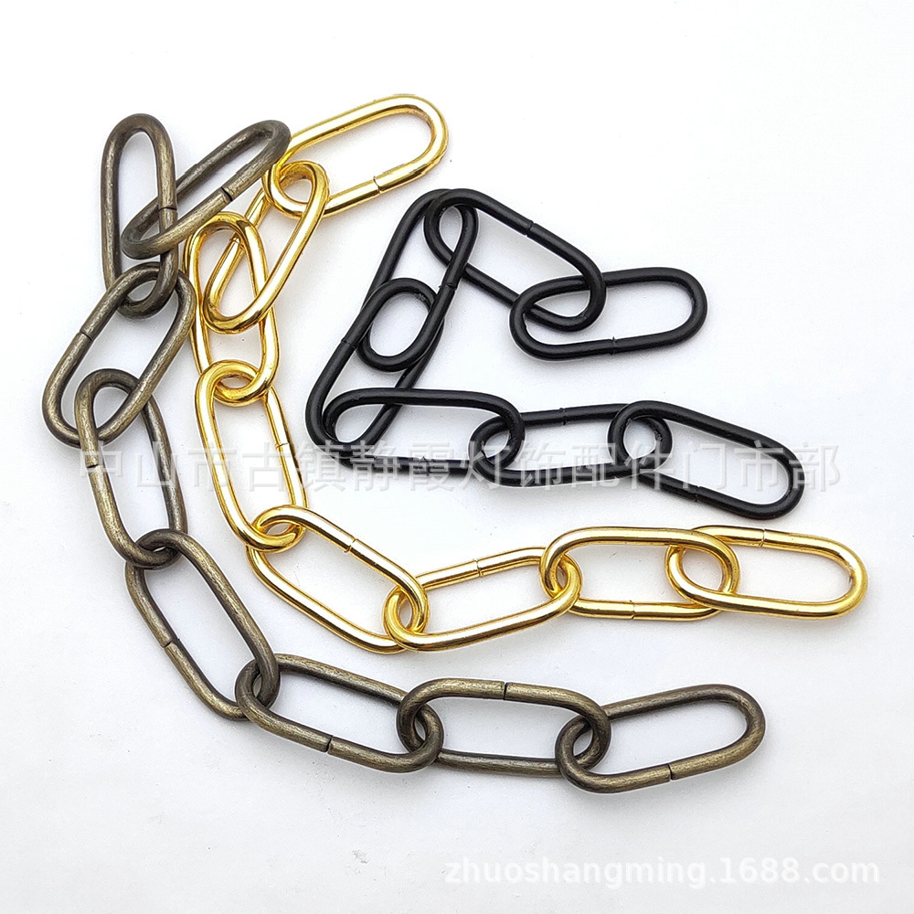 DIY灯饰灯具配件 线径3mm方扣*1米锁链 链子 链条 吊链 铁链