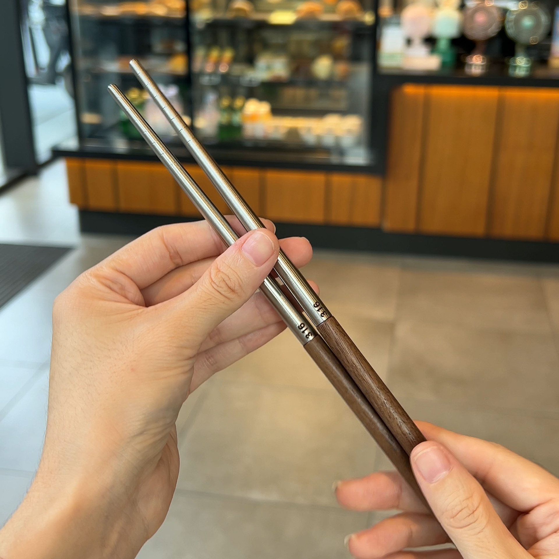 316 palillos de acero inoxidable cubiertos domésticos de alta calidad a prueba de quemaduras para una persona un palillos para una persona