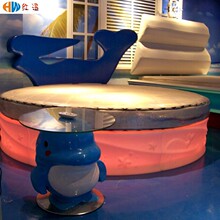 特色民宿家具圆水床电动床情侣主题轻奢酒店影咖拳击床床头柜