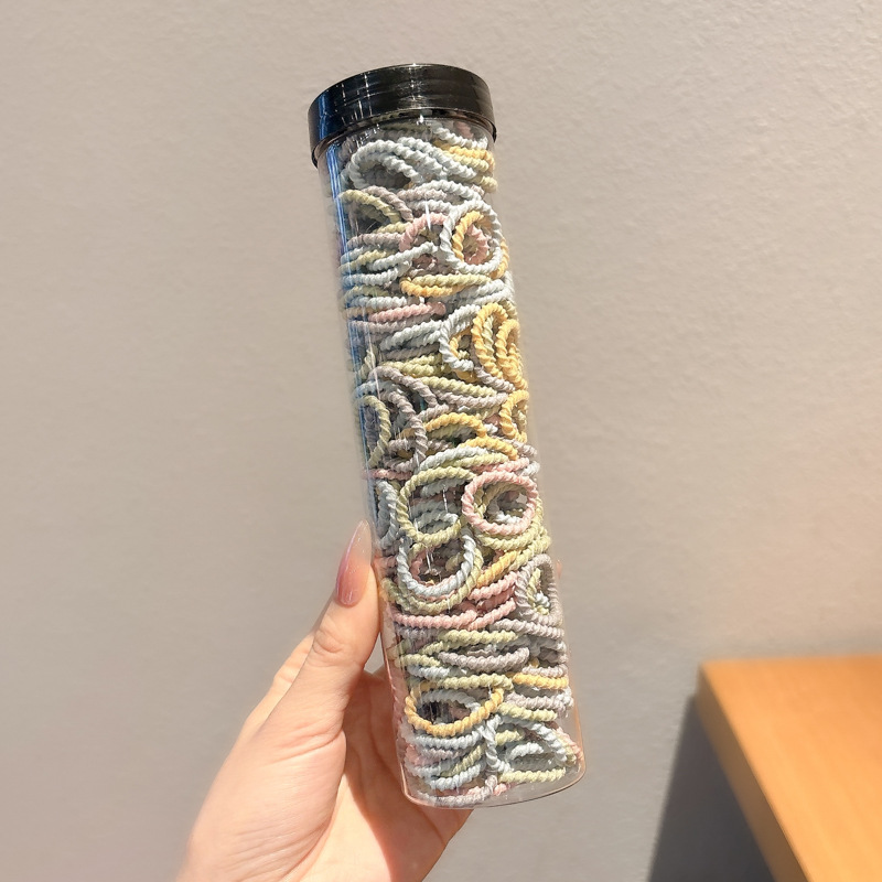 Lazo para el cabello del pulgar de color para niños, niña atada a la cuerda para la cabeza, banda de goma elástica alta, el bebé no daña el cabello, tocado de cuerda para el cabello