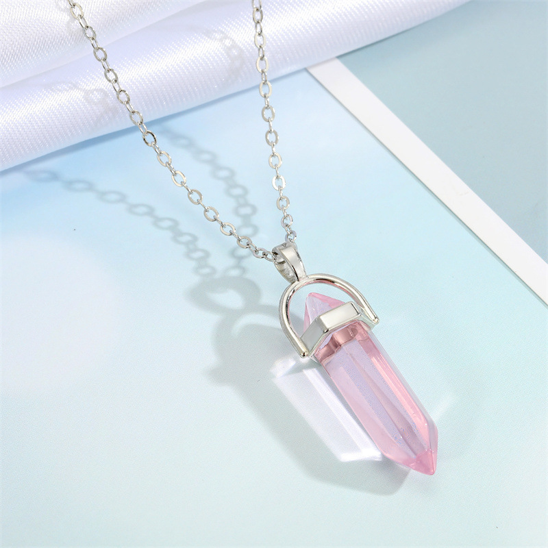 fashion resin crystal bullet geometric necklace wholesale Nihaojewelry