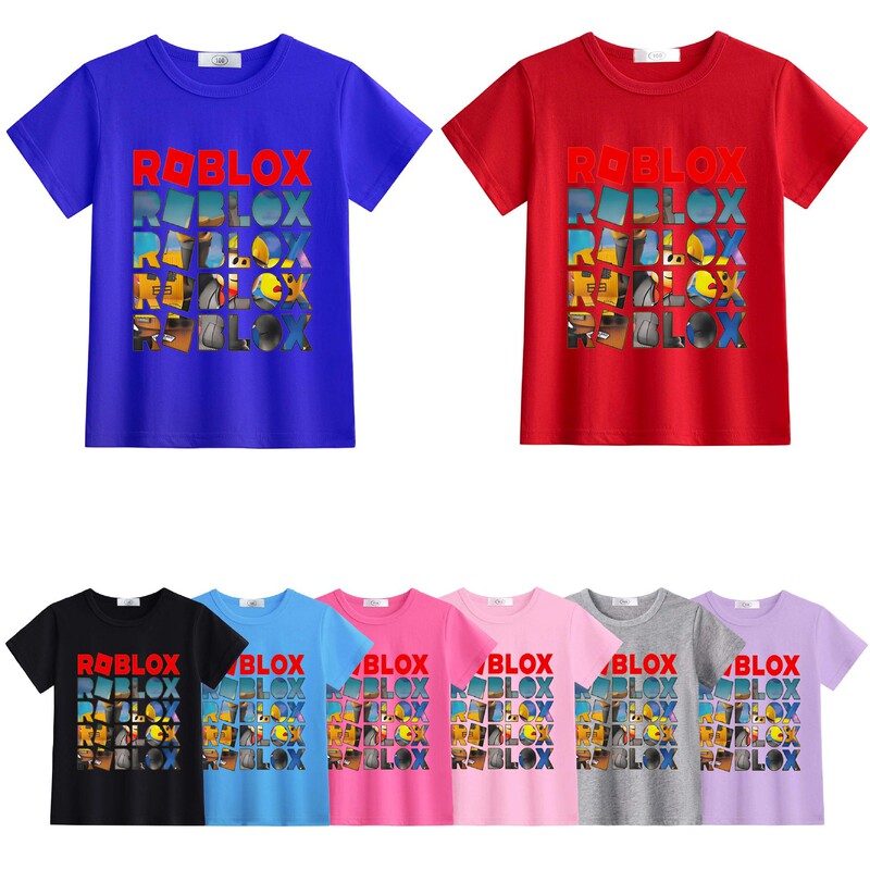 In-Stock New Roblox Children's Summer Lightweight Short-Sleeve T-Shirt Top 63160 In-Stock New Roblox Children's Summer Lightweight Short-Sleeve T-Shirt Top 63160