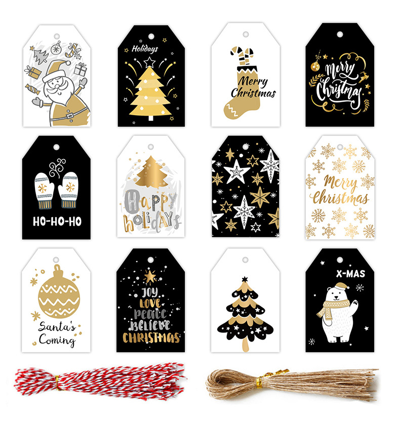 65g Weight card Event & Party Supplies 1 Set Quantity Festival Occasion Paper Material Christmas Festival Christmas Tree Pattern Fashion Style Print Craft Christmas Fashion Christmas Tree Paper Festival Card
