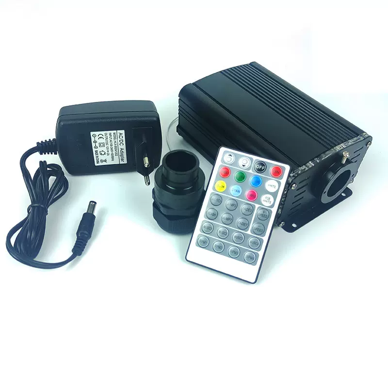 工厂批发18W闪烁七彩车载光源器满天星RGBW光纤机星空顶led光源机