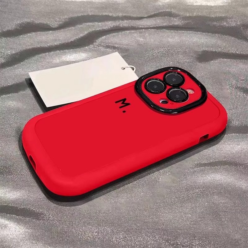 Coque de téléphone colorée lettre m pour iphone 17 pro max 15 14 13_voghion.com