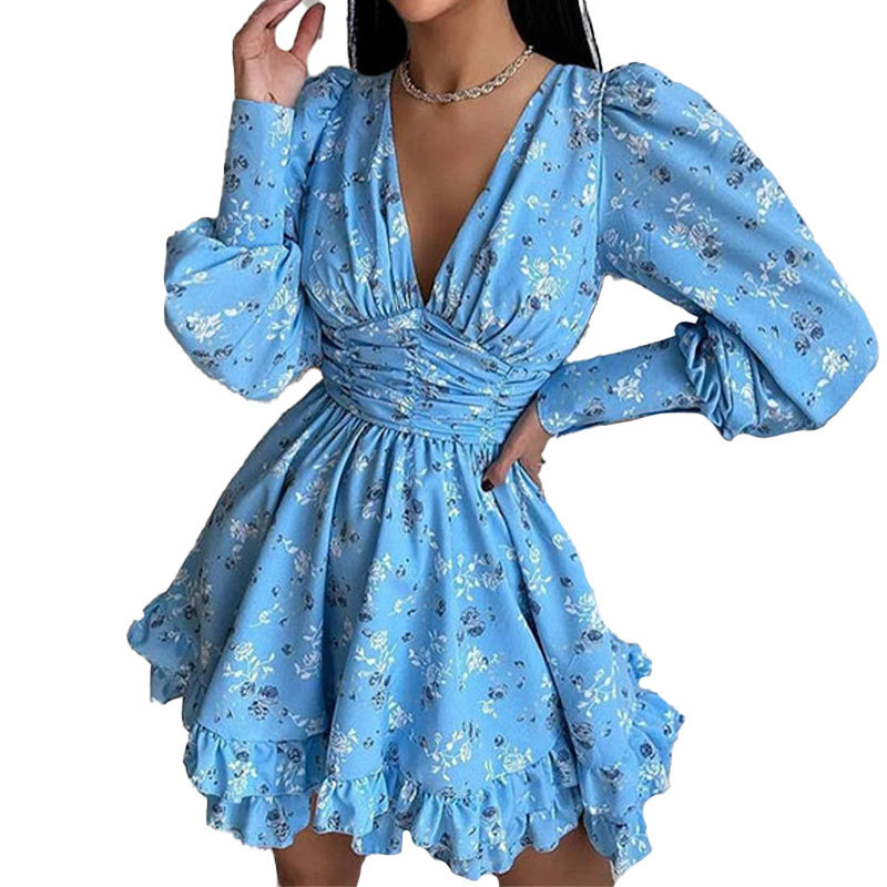 Spring Women's Elegant And Simple Floral Dress For Commuting_ecoleips.com