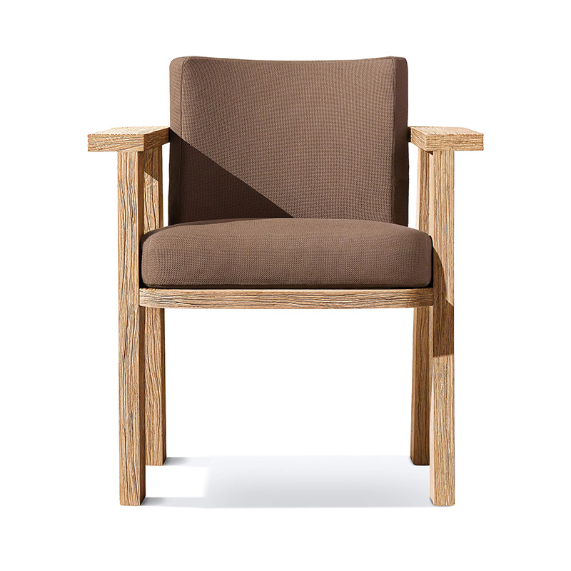 Mesas y sillas de madera maciza para exteriores, sillas de comedor de teca para patio y jardín, impermeables y resistentes al sol, para terrazas de hoteles y villas de diseño.