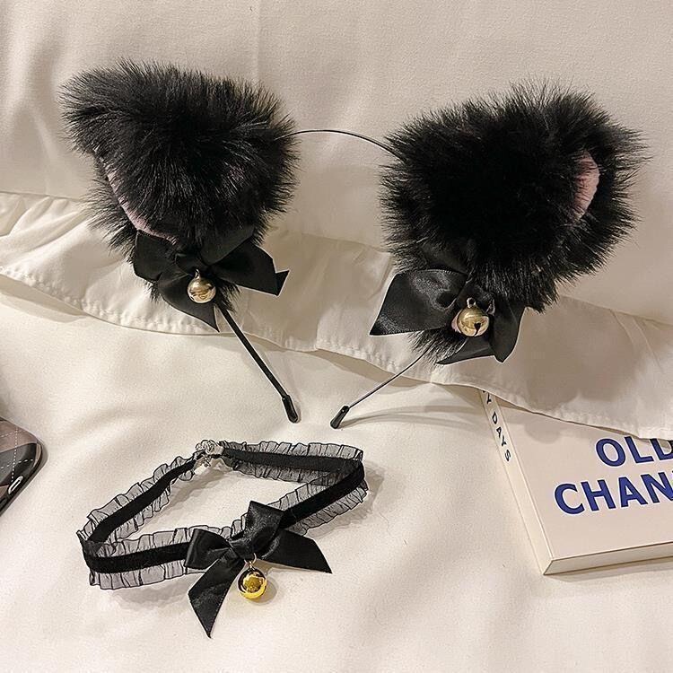 二次元ロリータカチューシャカチューシャ女性猫耳ヘアピンコスプレコミック展示ロリータメイドカチューシャ頭飾り|undefined