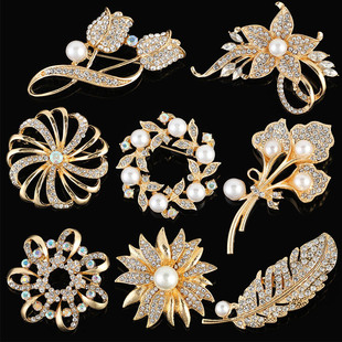 New fashion brooch sewn-free anti-light Joker fixed clothes brooch suit hat decoration a wholesale