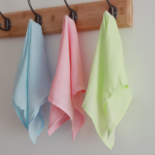 Factory direct sale baby bib triangular scarf children's bamboo fiber gauze small square handkerchief nursing towel Class A