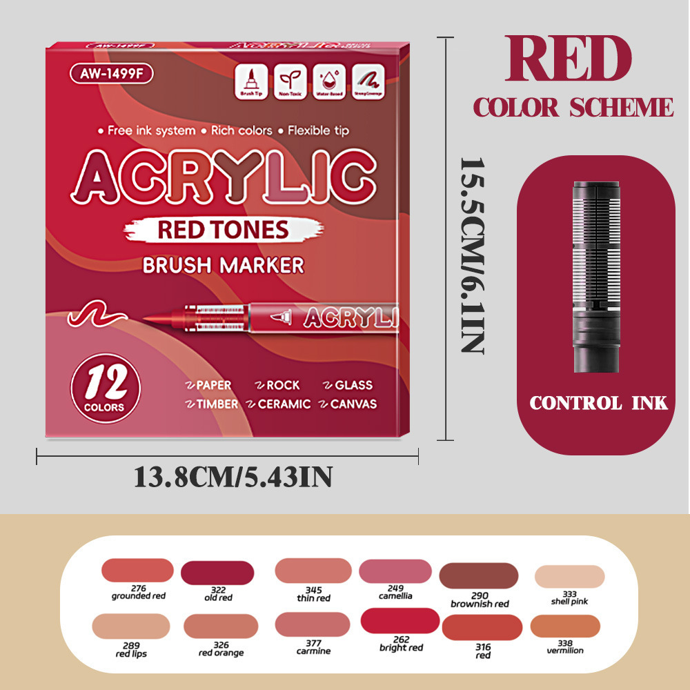 12 colores rojo