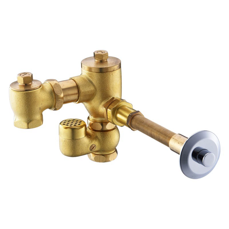 Медь Скрытая педаль промывочный клапан туалет писсуар протектора скрытый ручной прессованный промывочный клапан скрытый промывочный клапан