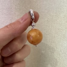 S925银  蜜蜡圆珠吊坠多样性发