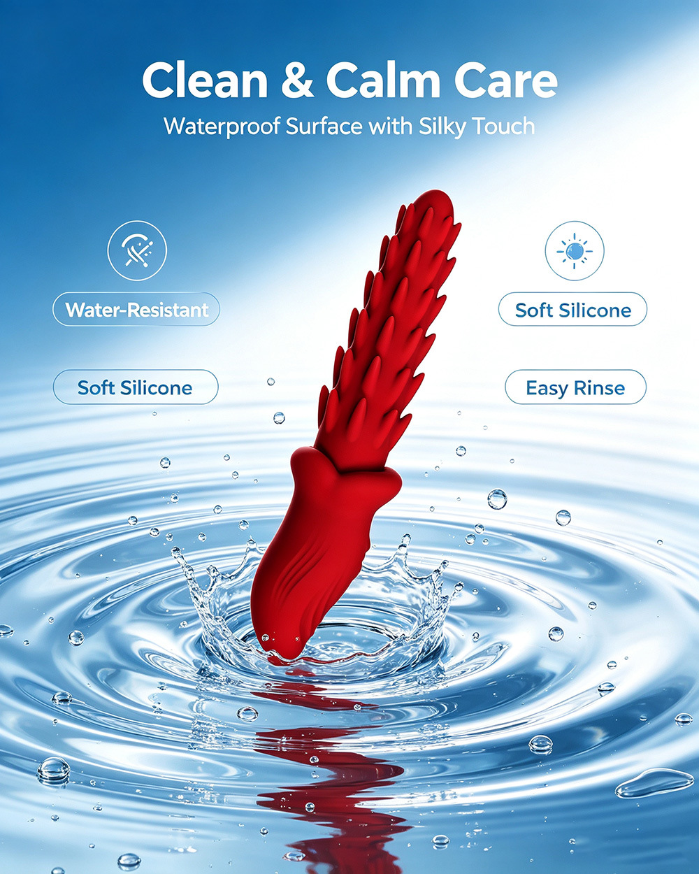 Liquid Silicone Vibrator, 7-Frequency Vibration, USB-C Rechargeable Adult Toy — detail image 2