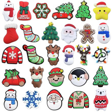 新款圣诞节洞洞鞋diy配件鞋装饰花园鞋鞋花pvc软胶鞋扣可拆卸鞋花