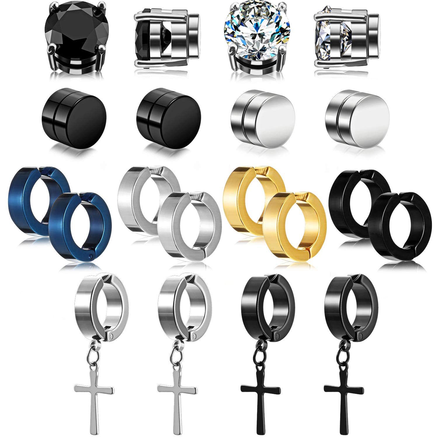 Men's brand fashionable trend earrings stainless steel
