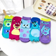 日系新款卡通襪子女 200N精梳棉可愛短襪秋季女船襪休閒棉襪批發
