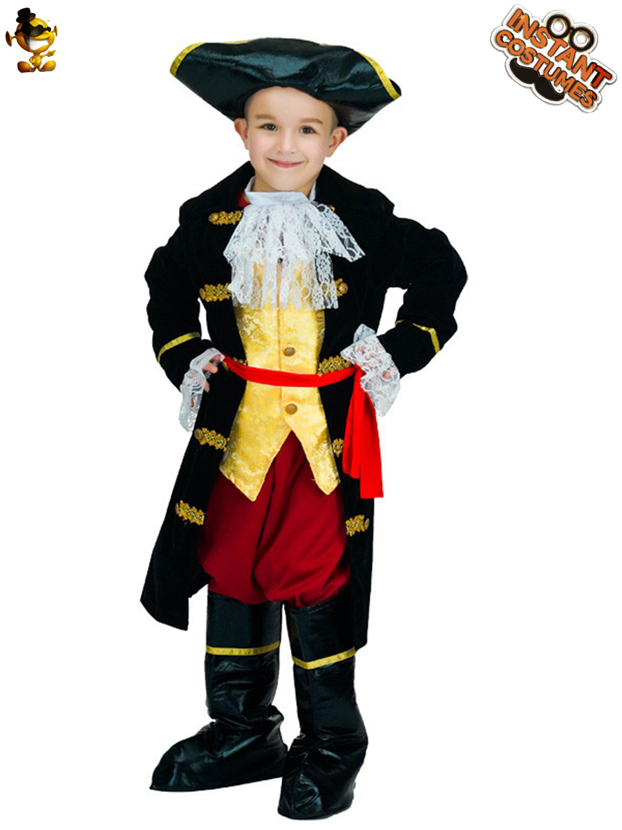 Halloween niños niño pirata traje de rendimiento etapa niño pirata capitán ropa de fiesta Cosplay