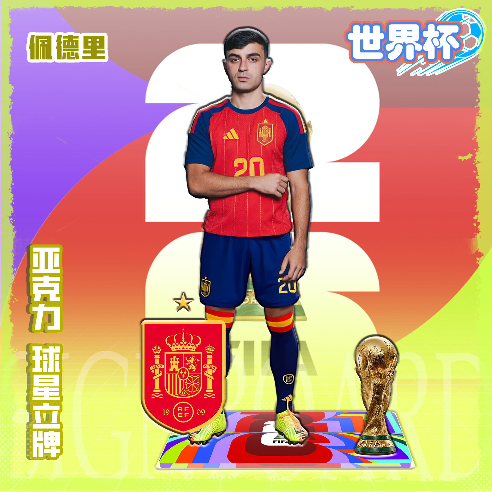 Figura Acrílica de Estrella de Fútbol de Acrílico, para Regalo de Cumpleaños