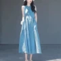 气质柔软显瘦无袖连衣裙