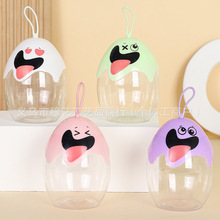 厂家批发卡通塑料包装瓶异形塑料罐透明瓶皮筋糖果罐罐子瓶塑料瓶