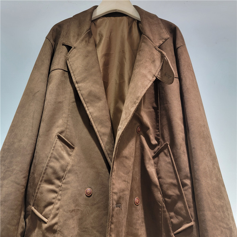 Moda europea y americana retro británico bf tendencia doble hebilla diseño de bordilla alta sensación de 2025 chaqueta de traje de otoño