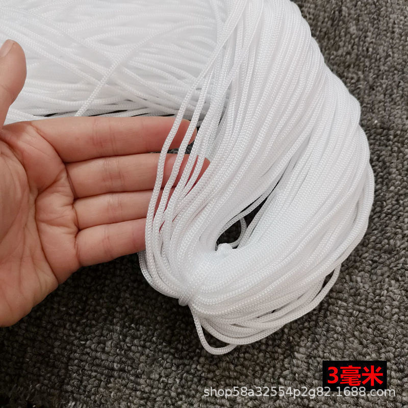 厂家现货pp绳黑白彩色丙纶绳束口手提空心抽绳四针八股钩针编织-阿里巴巴