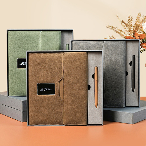 Wireless charging notepad customized with multi-function loose-leaf business office notebook gift box with printed LOGO